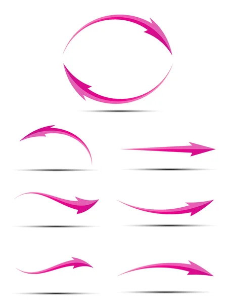 Abstract Vector Arrow Icon Template. Vector Illustration of Curs — Stock Vector