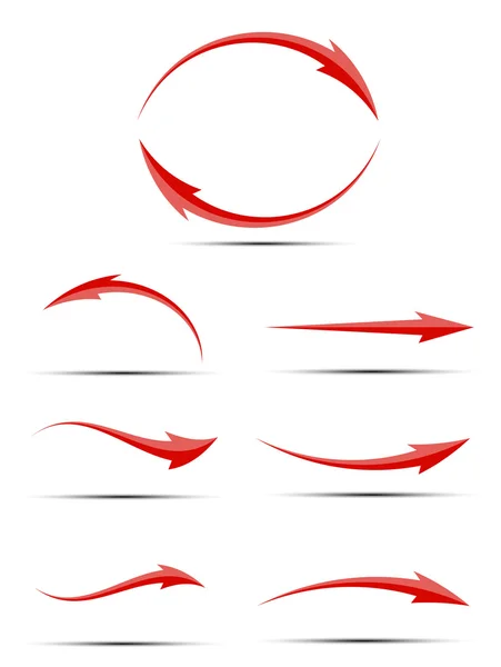 Modelo de ícone de seta vetorial abstrato. Ilustração vetorial de Curs — Vetor de Stock