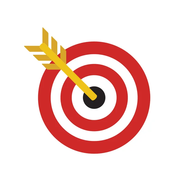Target Flat Concept Icon Vector Illustration. Target Icon Image. — Stock Vector