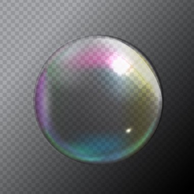 Şeffaf köpük gri arka plan üzerinde. Vektör çizim