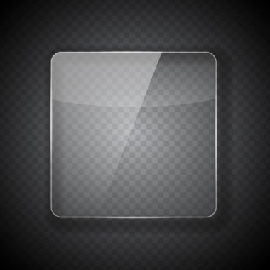 Cam Çerçeve şeffaf arka plan üzerinde. Vektör Illustrat