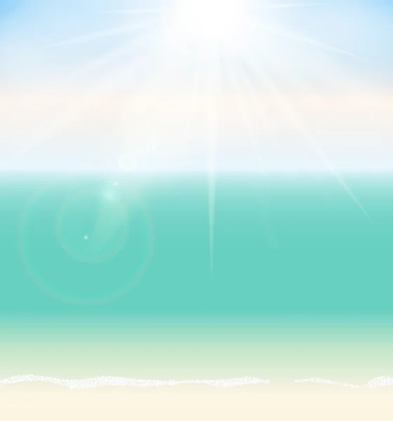 Summer Time Seaside Vector Background Illustration — Stock Vector