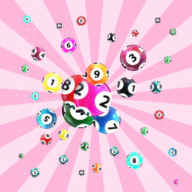 Zafer topu Loto oyun için. Jack pot. Vektör Illustrat