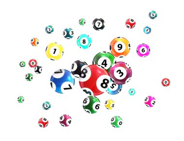 Zafer topu Loto oyun için. Jack pot. Vektör Illustrat