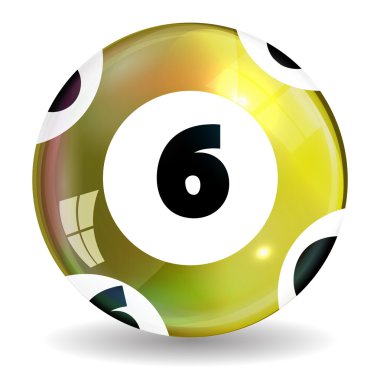 Zafer topu Loto oyun için. Jack pot. Vektör Illustrat