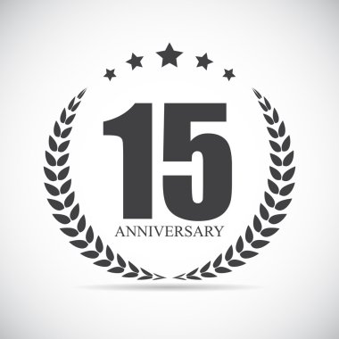 Şablonu Logo 15 yıl yıldönümü vektör çizim