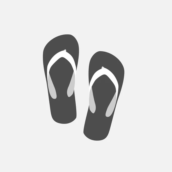 Beach Flip Flop Icon Vector Illustration — Stock Vector