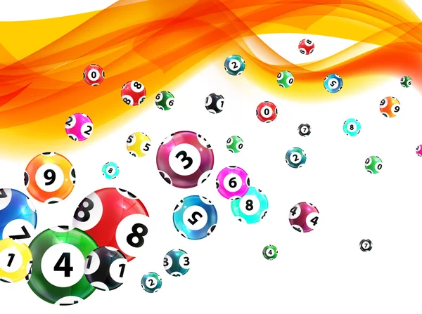De bal van de overwinning voor het spel van de loterij. Jack-pot. Vector Illustrat — Stockvector