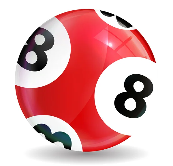 Bola de la Victoria para el juego de la lotería. Jack pot. Vector Illustrat — Vector de stock