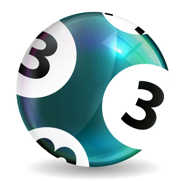Siegesball für das Lotteriespiel. Jack Pot vorhanden. Vektorillustration — Stockvektor