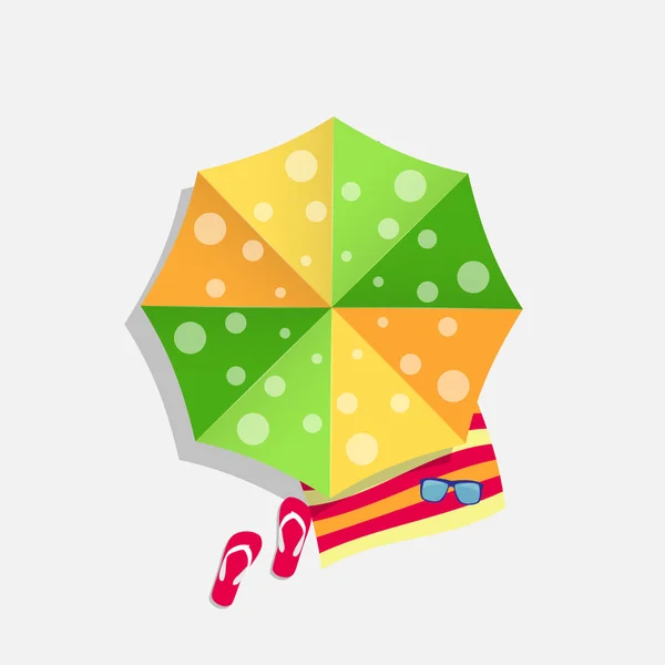 Beach Umbrella Icon Vector Illustration — Stock Vector