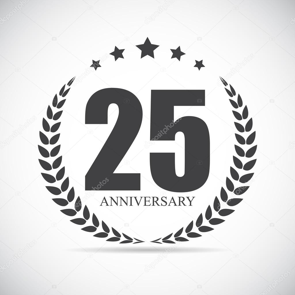 Template Logo 25 Years Anniversary Vector Illustration EPS10