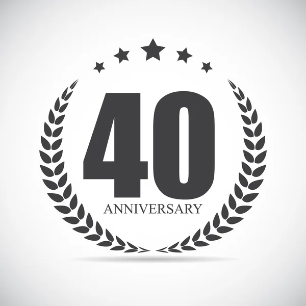 Шаблон Логотип 40 років Векторні ілюстрації — стоковий вектор