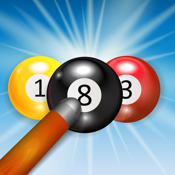 Ivories, Billiard Balls Background — Stock Vector