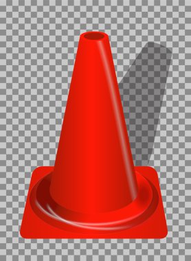 Yol işaretleri. Saydam arka plan üzerinde turuncu rozet korkuluk. V