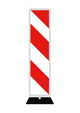 Yol işaretleri. Kırmızı rozet korkuluk. Vektör çizim.