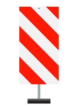 Yol işaretleri. Kırmızı rozet korkuluk. Vektör çizim.