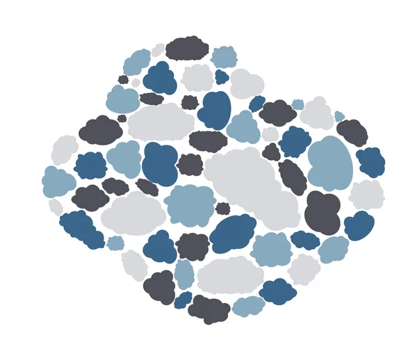 Conjunto de Nube diferente. Ilustración vectorial — Vector de stock