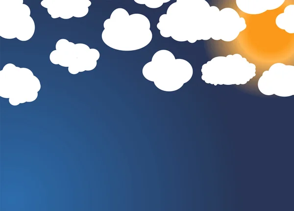 Set di nuvole e sole diversi. Illustrazione vettoriale — Vettoriale Stock