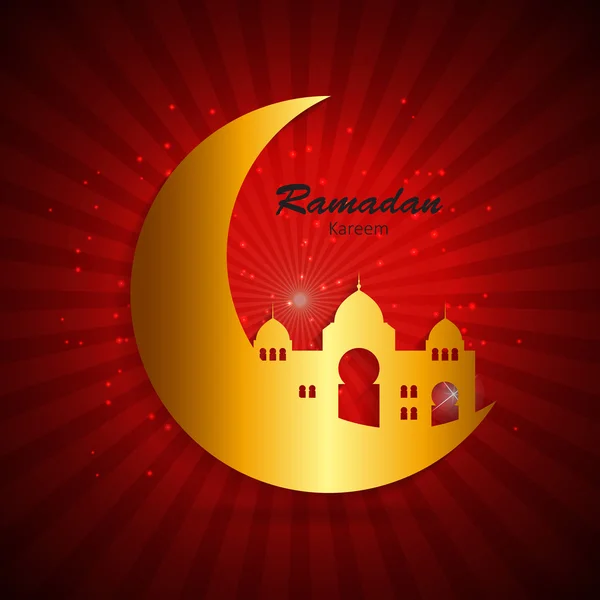 Background for Muslim Community Festival Ramadan Rareem.  Eid Mu — Stock Vector