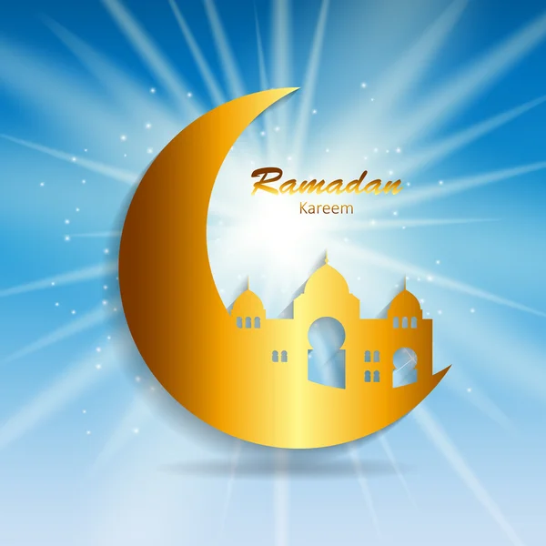 Background for Muslim Community Festival Ramadan Rareem.  Eid Mu — Stock Vector