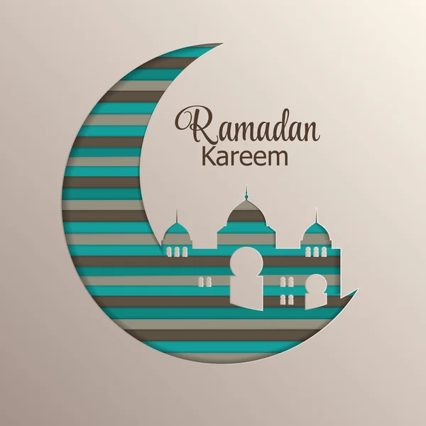 Contexte du Festival de la communauté musulmane Ramadan Rareem. Aïd Mu — Image vectorielle