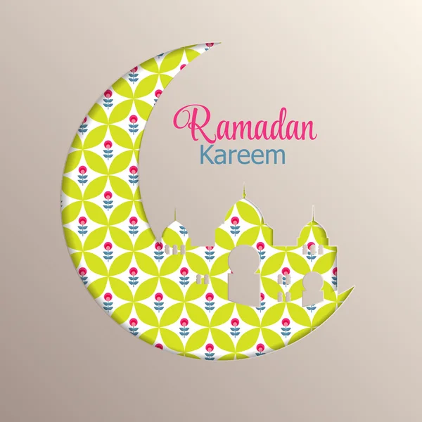 Background for Muslim Community Festival Ramadan Rareem.  Eid Mu — Stock Vector