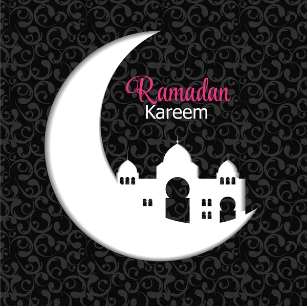 Background for Muslim Community Festival Ramadan Rareem.  Eid Mu — Stock Vector