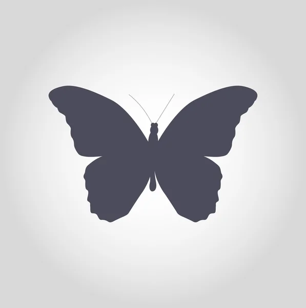 Schmetterling Symbol Silhouette Vektor Illustration — Stockvektor