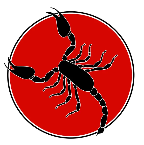 Scorpion silueta ikona vektorové ilustrace — Stockový vektor