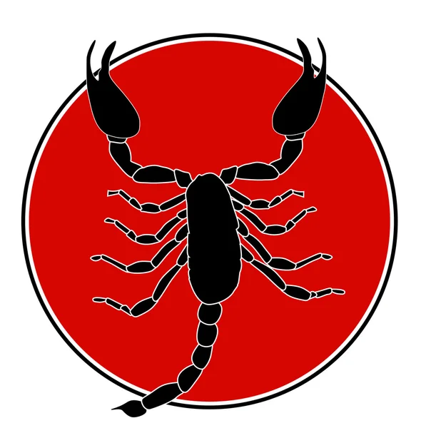 Scorpion Silhouette ikonen vektor Illustration — Stock vektor