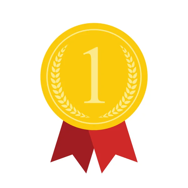 Icona Art Flat Medal per Web. App icona medaglia. Medaglia icona migliore . — Vettoriale Stock