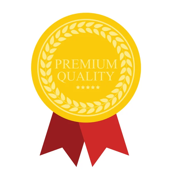 Art Flat Premium Quality Medal Icono para Web. Medalla icono aplicación . — Archivo Imágenes Vectoriales