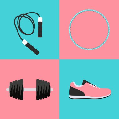 Spor Hula Hoop, Eğitmenler, Halterve Atlama Halat Icon Düz