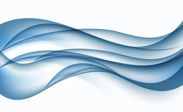 Abstrakt Blue Wave Set på Transparent bakgrund. Vector Illust — Stock vektor