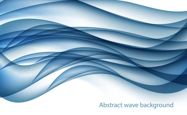 Abstract Blue Wave Set on Transparent  Background. Vector Illust — Stock Vector