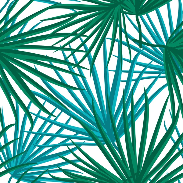 Palm Leaf Vector Seamless Pattern Background Illustration — Stock Vector