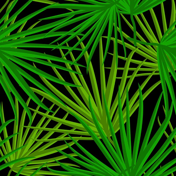 Wektor liści palmowych Bezszwowy wzór tła Ilustracja — Wektor stockowy