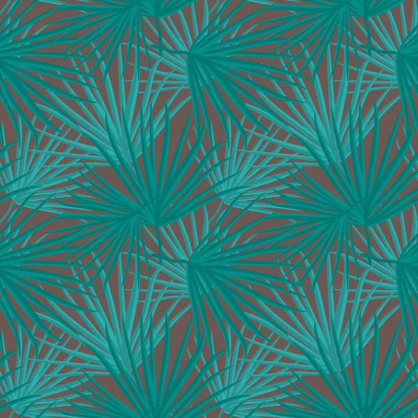 Palm Leaf Vector Seamless Pattern Background Illustration — Stock Vector