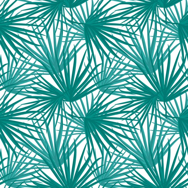 Palm Leaf Vector Seamless Pattern Background Illustration — Stock Vector