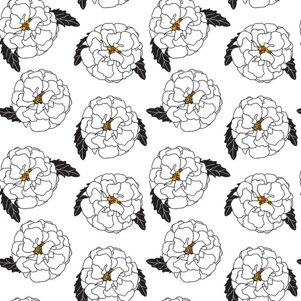 Motif naturel sans couture Arrière-plan de Tagetes Fleurs vecteur — Image vectorielle