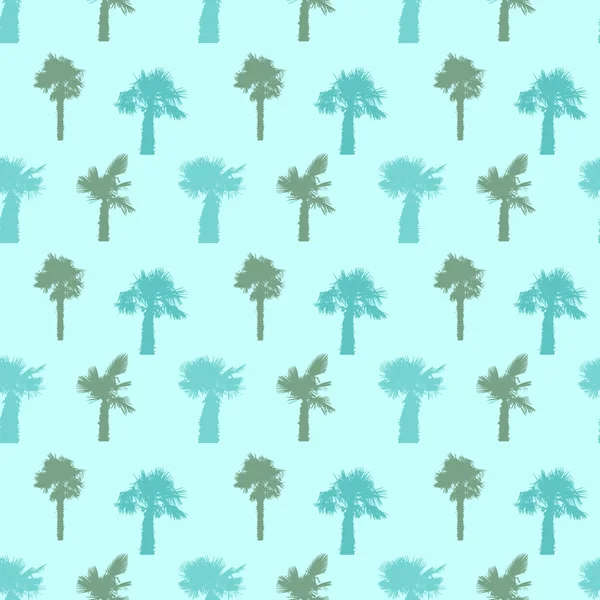 Palmera sin costura patrón vector ilustración . — Vector de stock