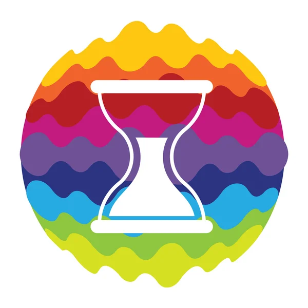 Значок цвета радуги время для мобильных приложений и веб- — стоковый вектор