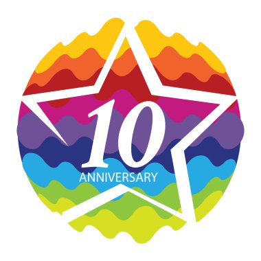 Şablonu Logo 10 yıldönümü vektör çizim