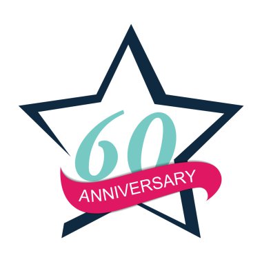 Şablonu Logo 60 yıldönümü vektör çizim
