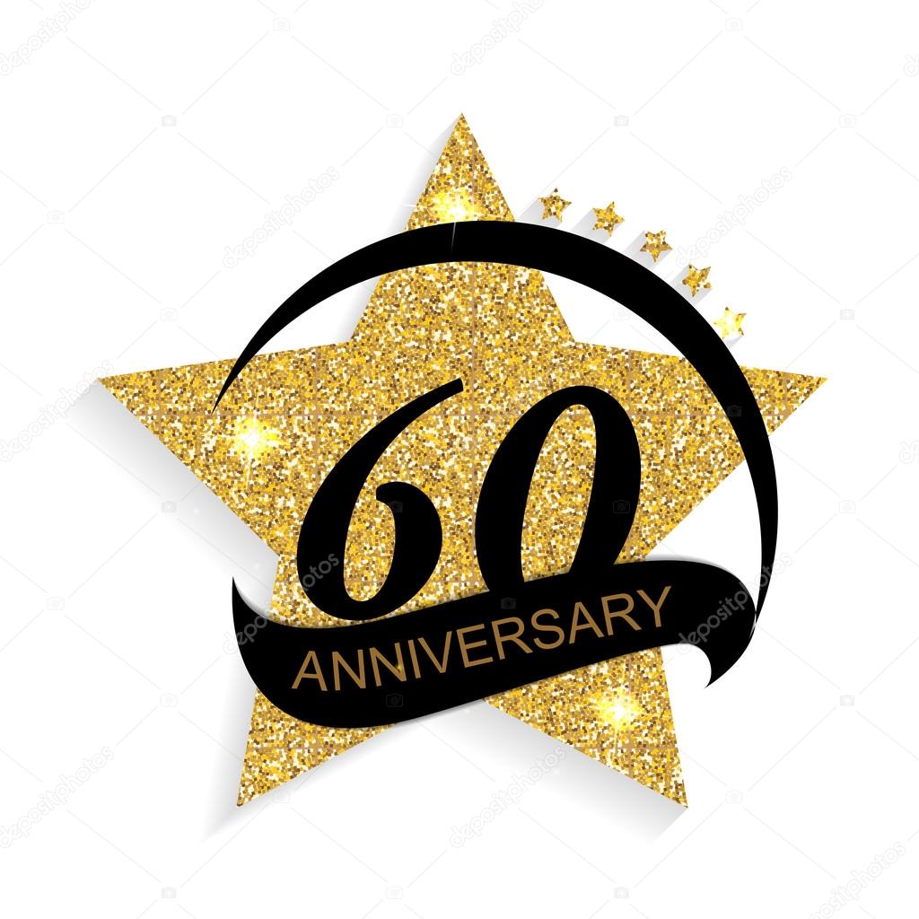 Template Logo 60 Anniversary Vector Illustration