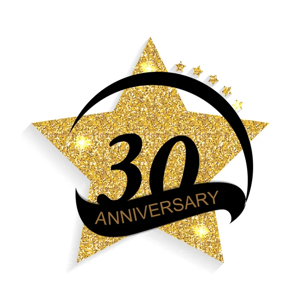Logo de la plantilla 30 Aniversario Vector Ilustración — Vector de stock
