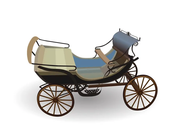 Old Wagon for the Horses. Isolated on White Background. — Stock Illustration Old Wagon for the Horses. Isolated on White Background. Stock Illustration