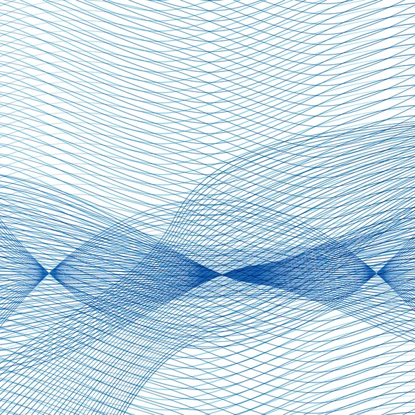 Abstract Blue Wave Set on Transparent Background. Vector Illustr — Stock Vector