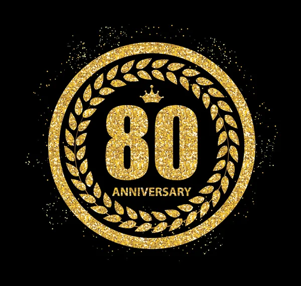 Шаблон Логотип 80 років Векторні ілюстрації — стоковий вектор